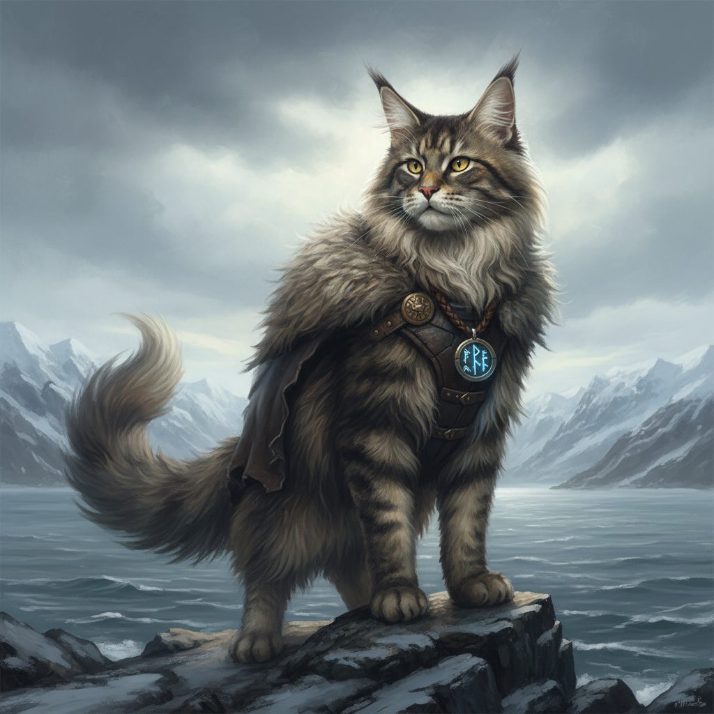 Memorial cat portrait concept 3