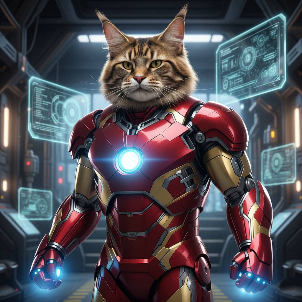 AI cat portraits example